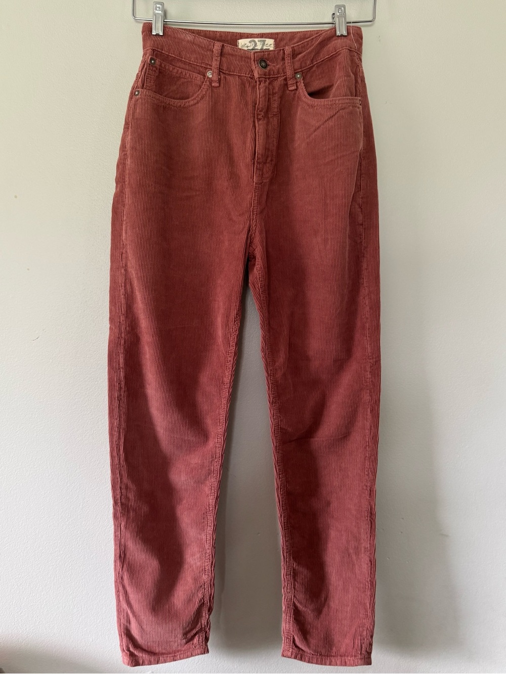 We The Free Mauve/Dusty Rose Corduroy Tapered Pants